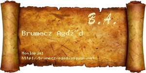 Brumecz Agád névjegykártya
